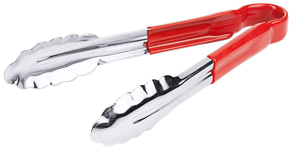 Zange Länge 24 cm in Edelstahl - HACCP rot