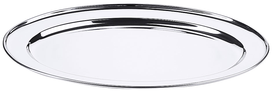 Bratenplatte oval - flach - 40,0 x 26,0 cm - Höhe 2,0 cm