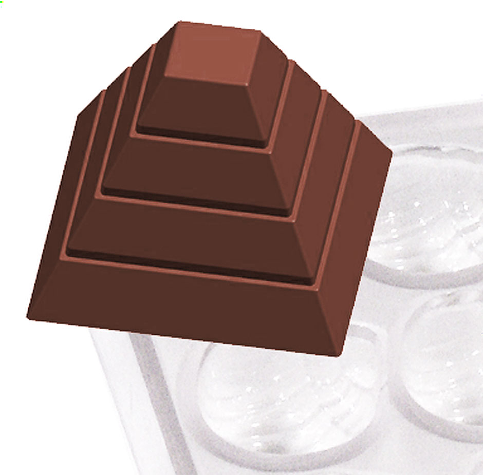 Pralinenform Pyramide 25,0 x 25,0 x 19,0 mm - Formen 21 Pralinenform Pyramide 25,0 x 25,0 x 19,0 mm - Formen 21