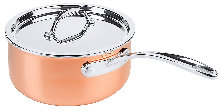 Kupfer Stielkasserolle Ø innen 18 cm - Volumen 2,0 Liter