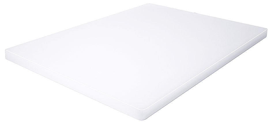 HACCP Schneidbrett hochdicht, ohne Füße 61 x 46 cm - 2,5 cm dick - Farbe weiß