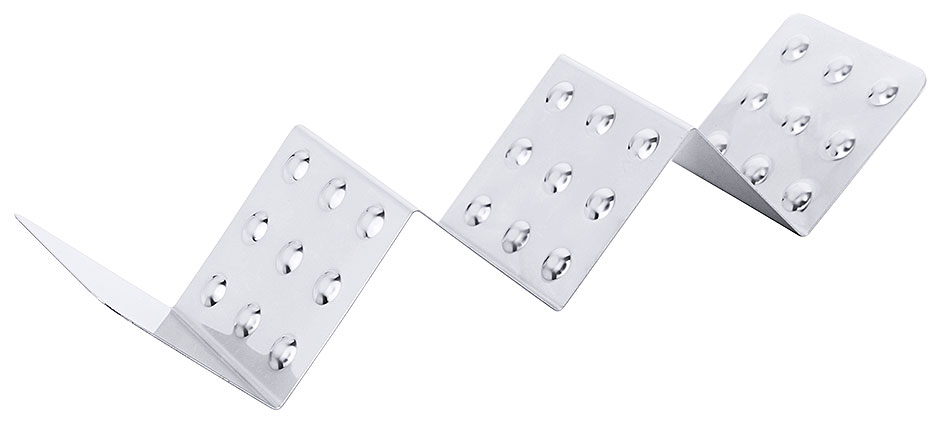 Snackablage - Snackwelle aus Edelstahl mit 3 Fächern - Länge 33,0 cm Snackablage - Snackwelle aus Edelstahl mit 3 Fächern - Länge 33,0 cm