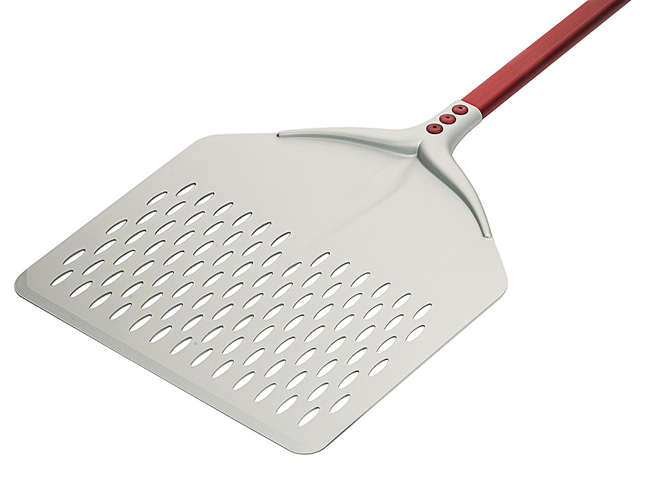 Pizzaschaufel perforiert - Schaufel 50,0 x 50,0 cm - Stiel 120,0 cm
