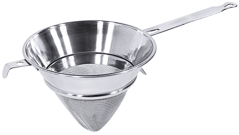 Gazesieb mit Flachgriff Ø 23,0 cm - Höhe 19,0 cm - Volumen 2,5 Liter Gazesieb mit Flachgriff Ø 23,0 cm - Höhe 19,0 cm - Volumen 2,5 Liter