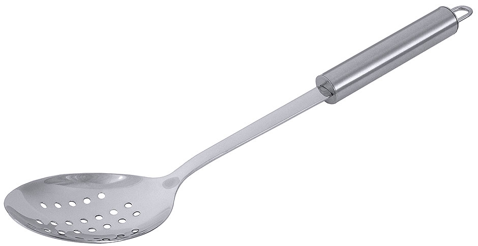 Servierlöffel oval perforiert - Löffel 9,0 x 6,5 cm - Länge 31,0 cm - Serie POLARIS
