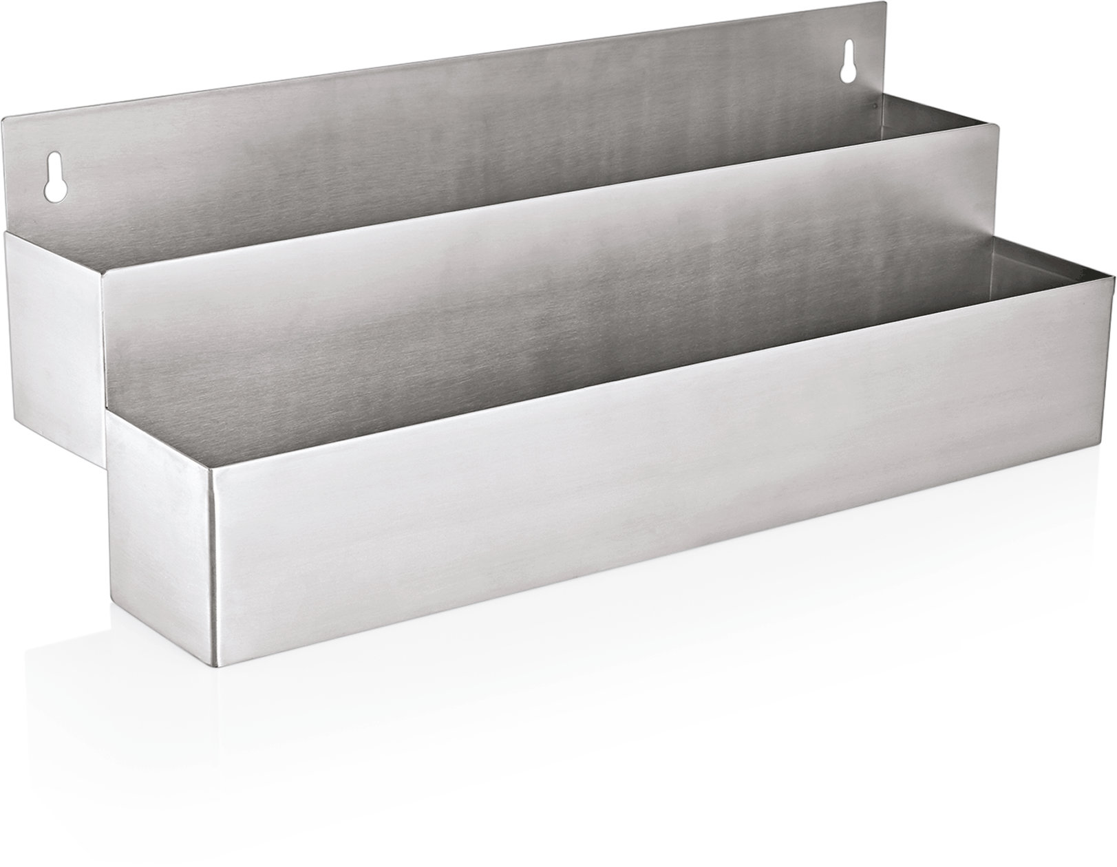 Flaschenregal CNS, 56 x 21 x 25 cm, mit zwei Stufen Flaschenregal CNS, 56 x 21 x 25 cm, mit zwei Stufen