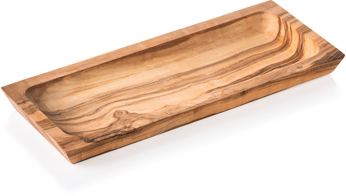 Servierbrett 28,0 x 12,0 cm, aus Olivenholz
