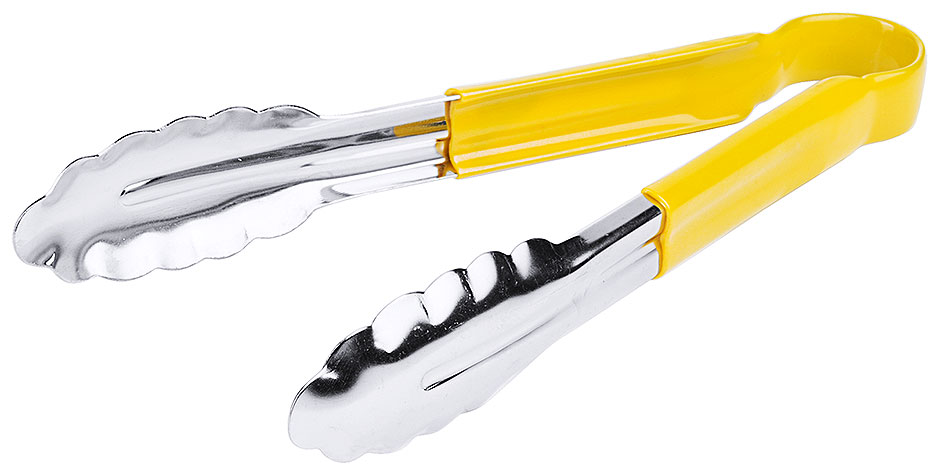 Zange Länge 24 cm in Edelstahl - HACCP gelb