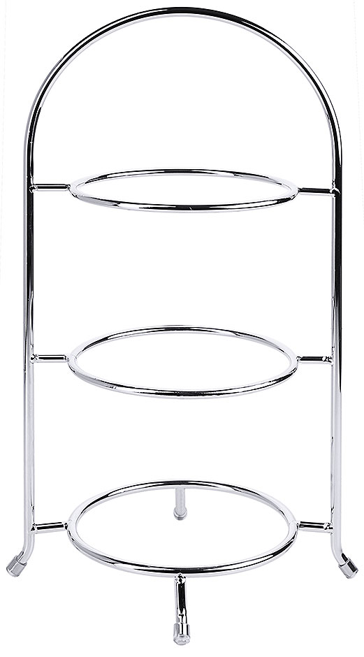 Telleretagere - Ø 27,0 cm - verchromt - Höhe 47,0 cm Telleretagere - Ø 27,0 cm - verchromt - Höhe 47,0 cm