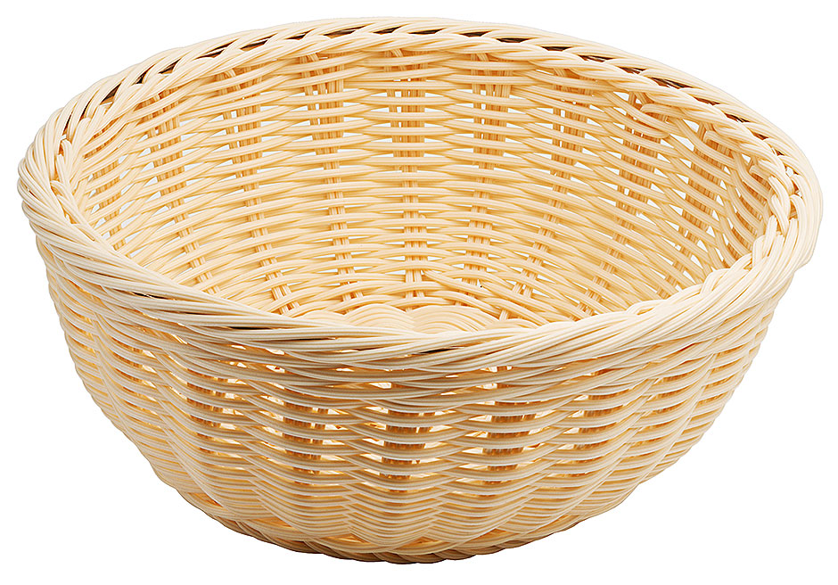 Polyrattan Korb rund Ø 25 cm - natur Polyrattan Korb rund Ø 25 cm - natur