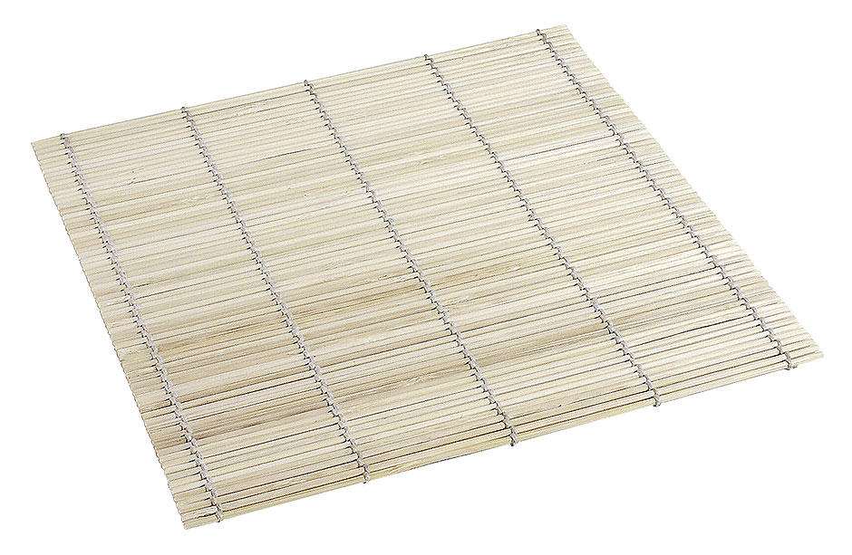 Sushi Matte aus Bambus, weiß