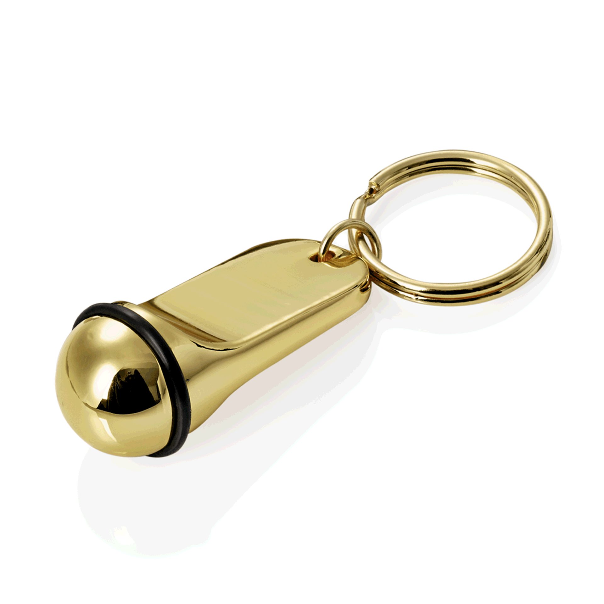 Schlüsselanhänger ohne Gravur, 5 cm, goldfarben, Zinkguss