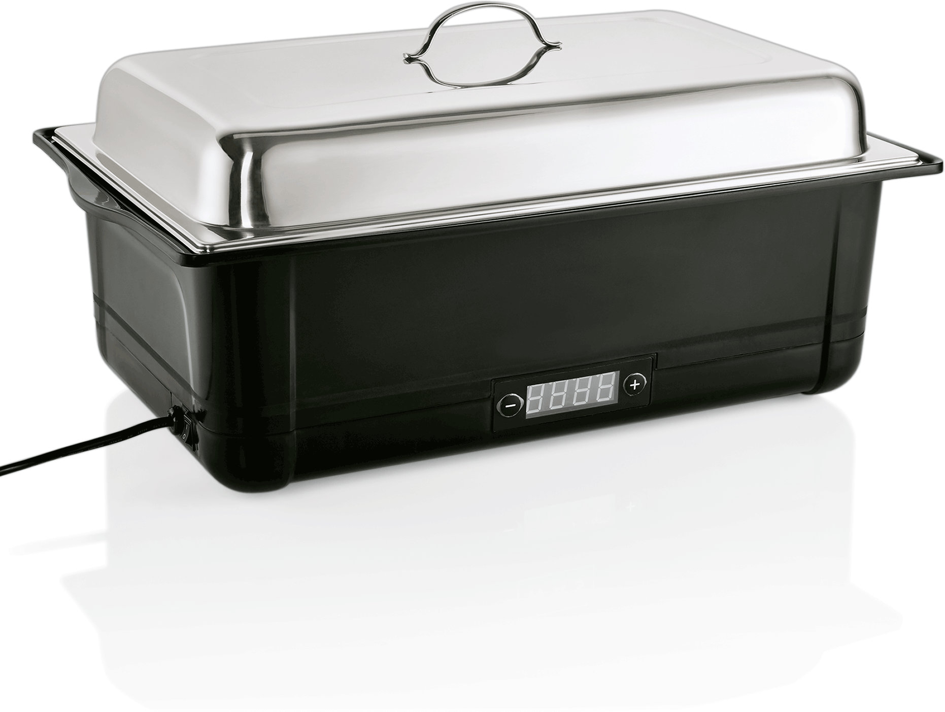 Elektro Chafing Dish GN 1/1, 58 x 35 x 27 cm, Kunststoff/Chromnickelstahl Elektro Chafing Dish GN 1/1, 58 x 35 x 27 cm, Kunststoff/Chromnickelstahl