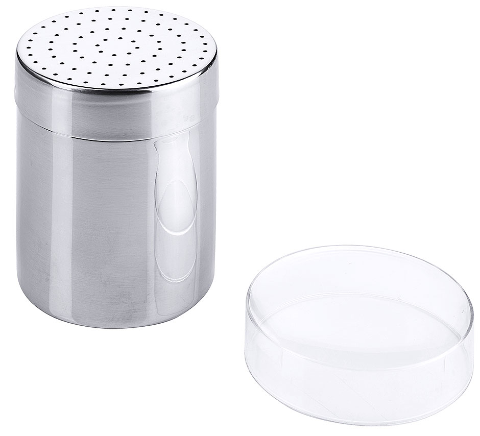 Gewürzdose / Streuer 1 mm-Lochung Ø 7,0 cm - Höhe 9,5 cm Gewürzdose / Streuer 1 mm-Lochung Ø 7,0 cm - Höhe 9,5 cm