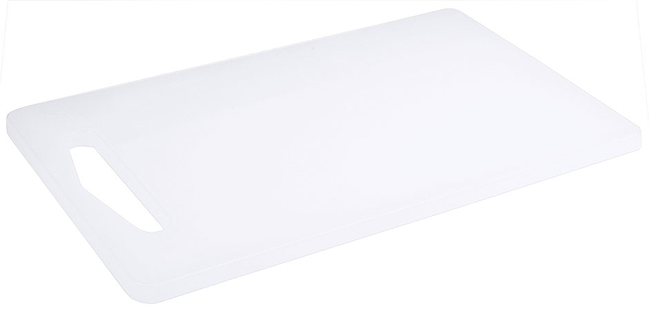 Schneidbrett weiß 25 x 15,0 cm - 1 cm dick - mit Griffloch Schneidbrett weiß 25 x 15,0 cm - 1 cm dick - mit Griffloch