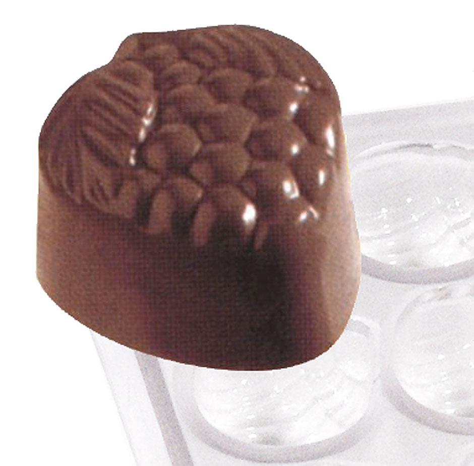 Pralinenform Erdbeere 22,0 x 27,0 x 18,0 mm - Formen 21