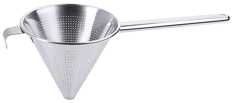 Spitzsieb Rundgriff Ø 15,5 cm - Höhe 14,5 cm - Volumen 0,8 Liter Spitzsieb Rundgriff Ø 15,5 cm - Höhe 14,5 cm - Volumen 0,8 Liter