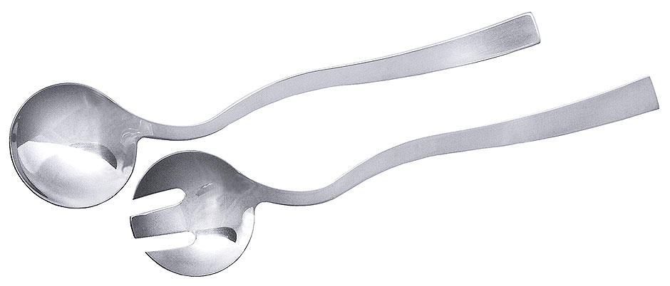 Salatbesteck 18-10 - 7,0 x 7,0 cm - Länge 29,0 cm