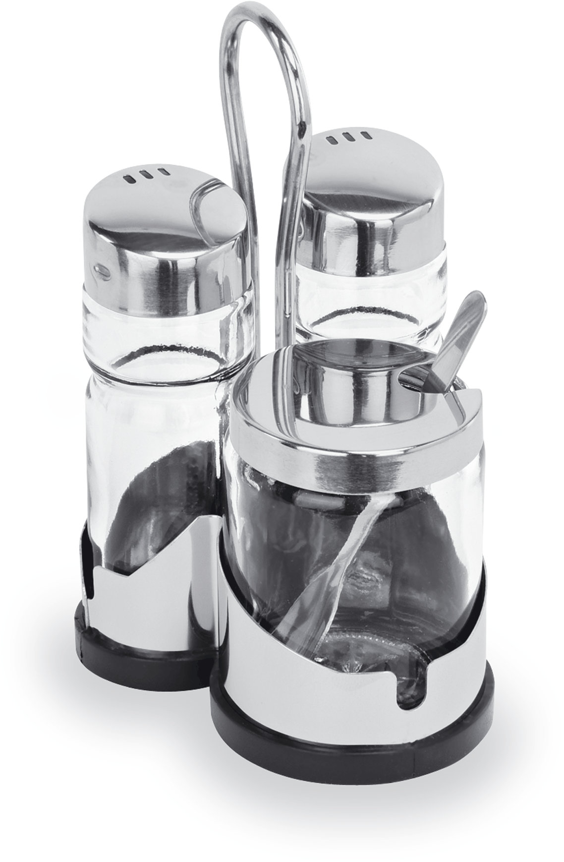 Menage, 3-teilig, Salz, Pfeffer & Senf, Edelstahl Menage, 3-teilig, Salz, Pfeffer & Senf, Edelstahl