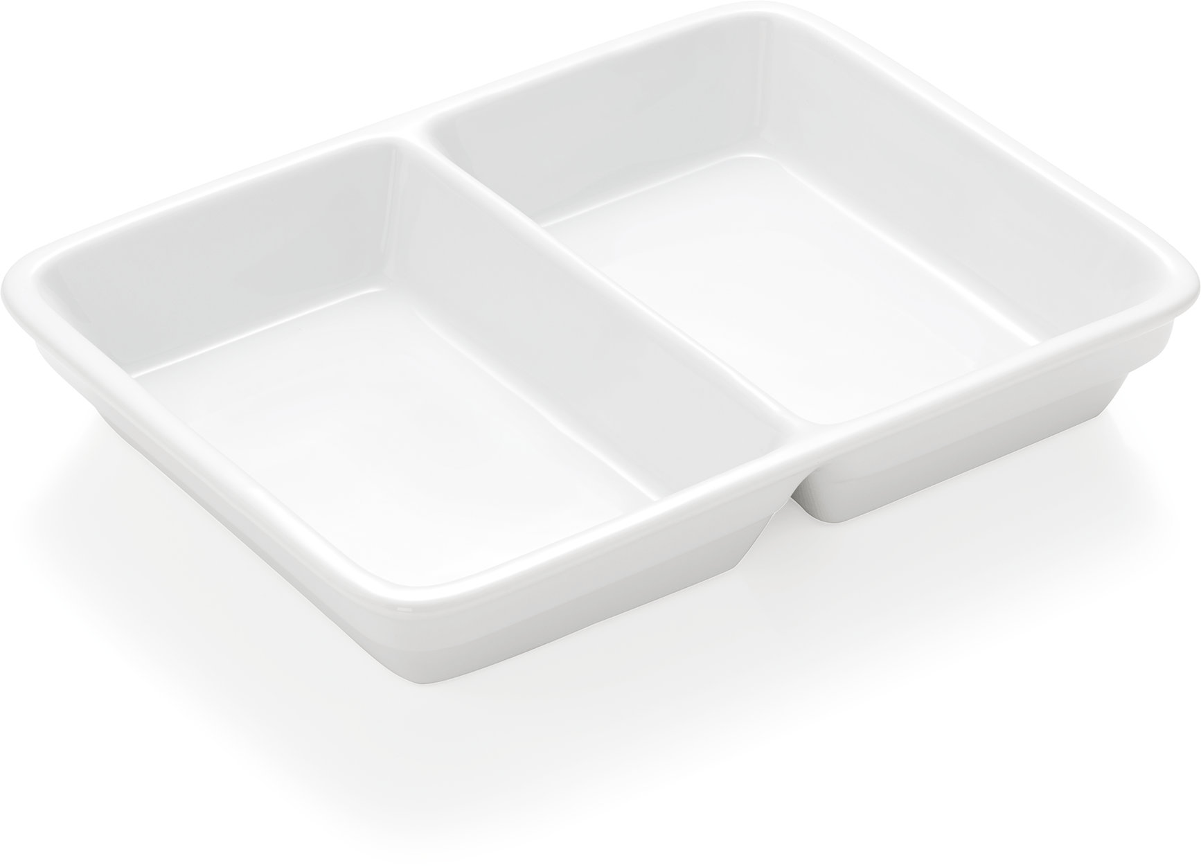 Abteilschale, 2-fach Unterteilung, 23,5 x 17,5 x 4,5 cm, Porzellan Abteilschale, 2-fach Unterteilung, 23,5 x 17,5 x 4,5 cm, Porzellan