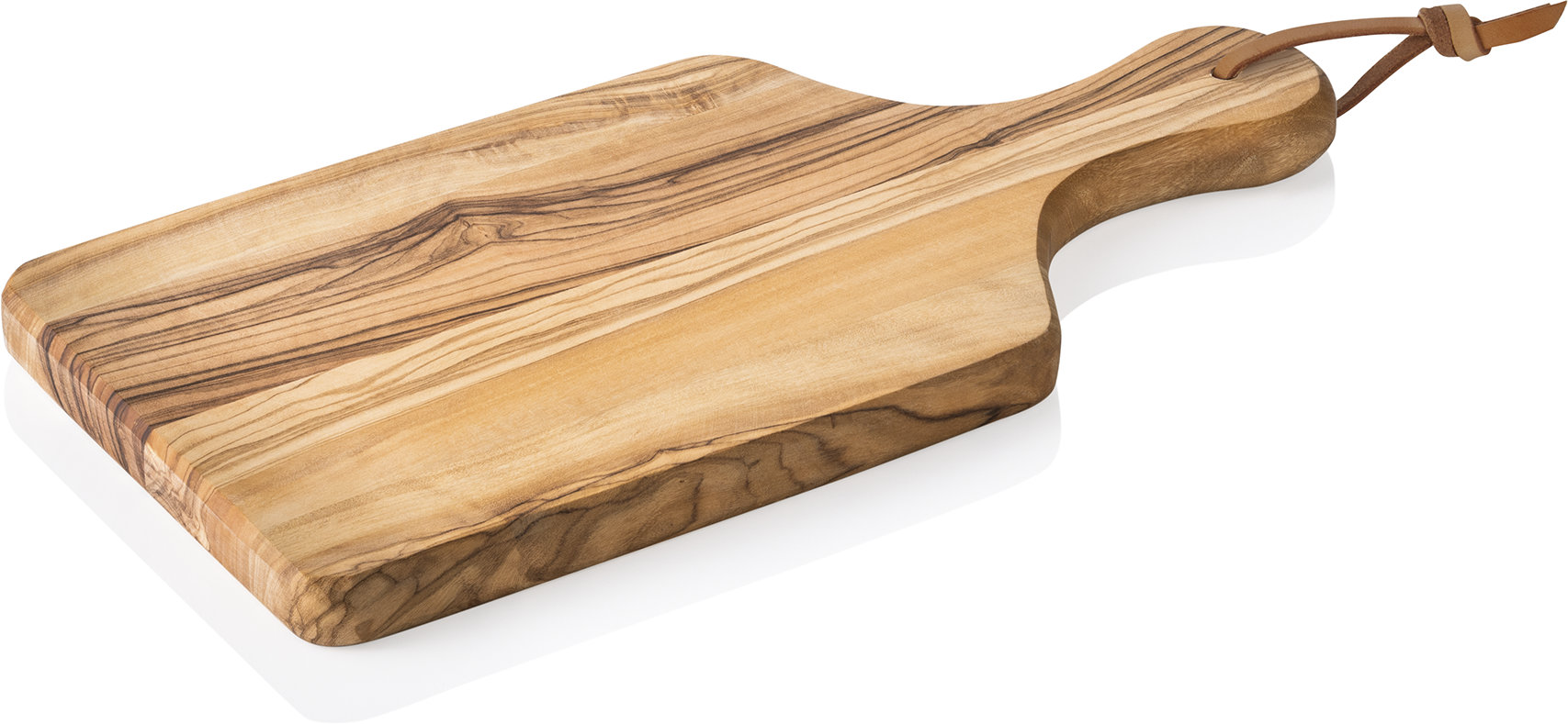 Servierbrett mit Griff 24,0 x 11,0 cm, aus Olivenholz