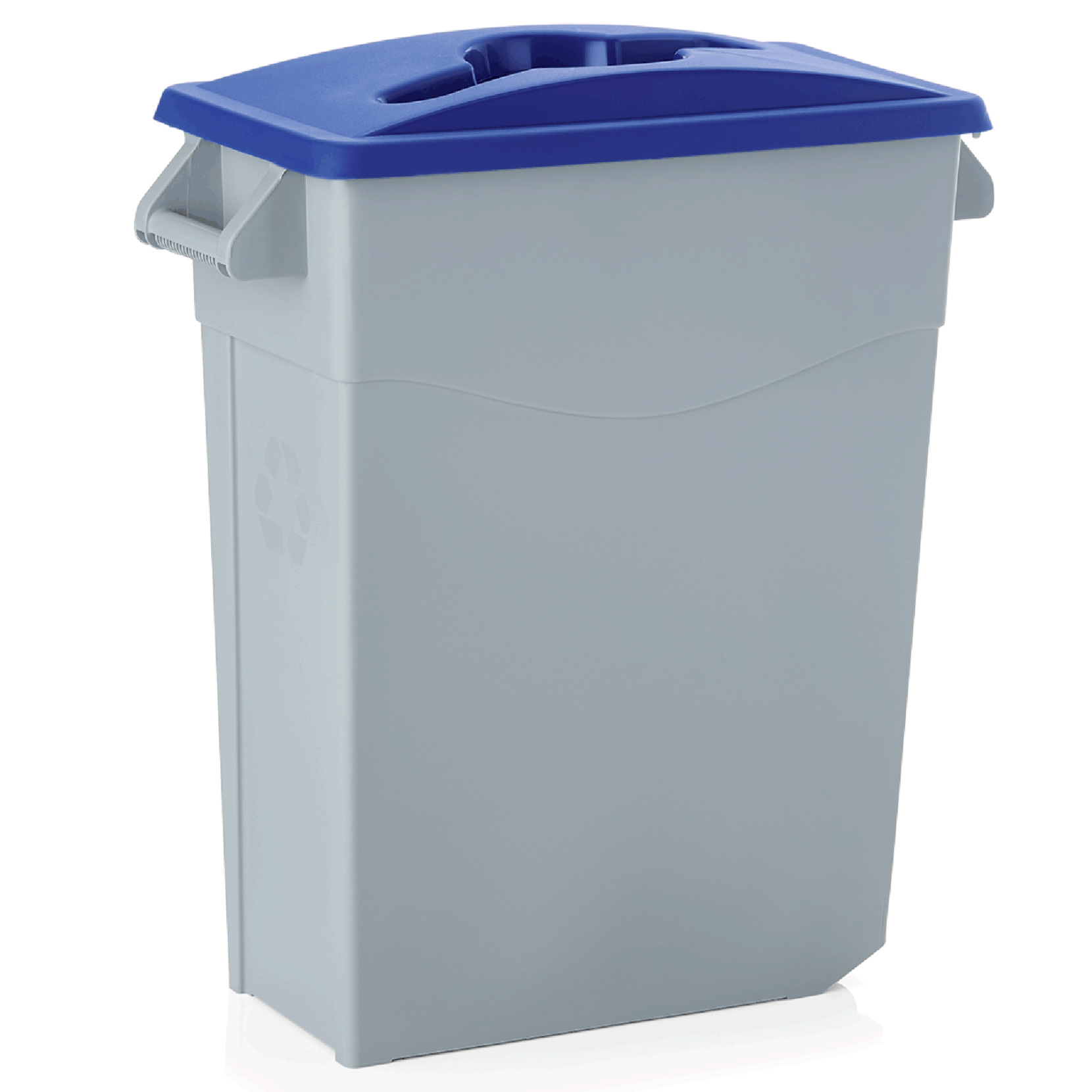 Deckel für Abfallbehälter 9237650, blau, offen, Polypropylen
