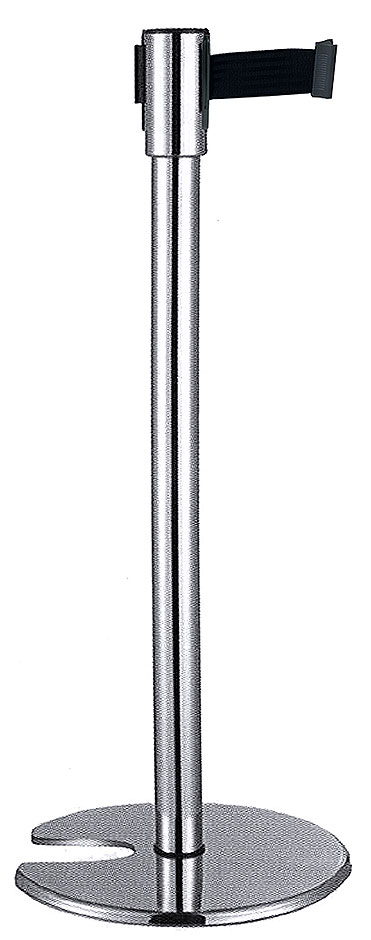 Gurtabsperrpfosten schwarz - Boden Ø 35 cm - H 95 cm Gurtabsperrpfosten schwarz - Boden Ø 35 cm - H 95 cm