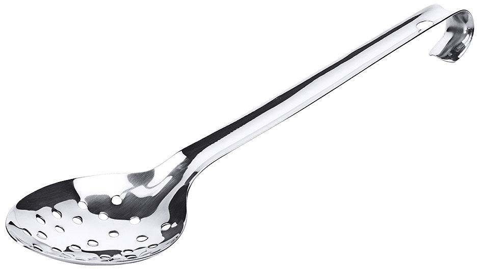 Löffel perforiert, fugenlos- Löffel 10,0 x 7,0 cm - Stiellänge 25,5 cm