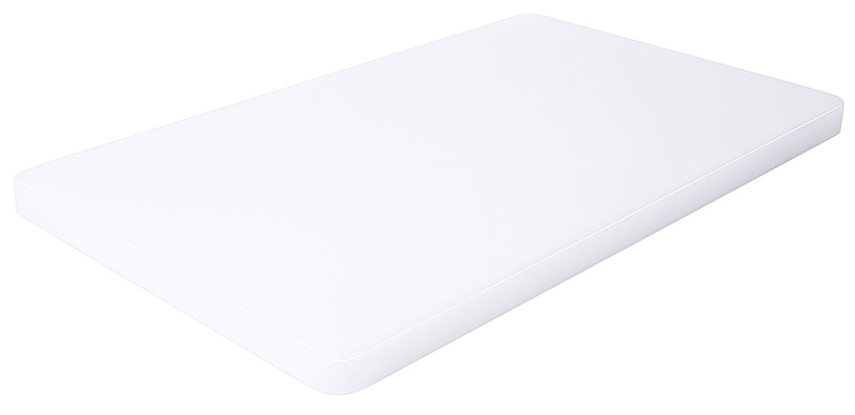 HACCP Schneidbrett hochdicht, mit Füße - 53 x 32,5 cm - 2,5 cm dick - Farbe weiß