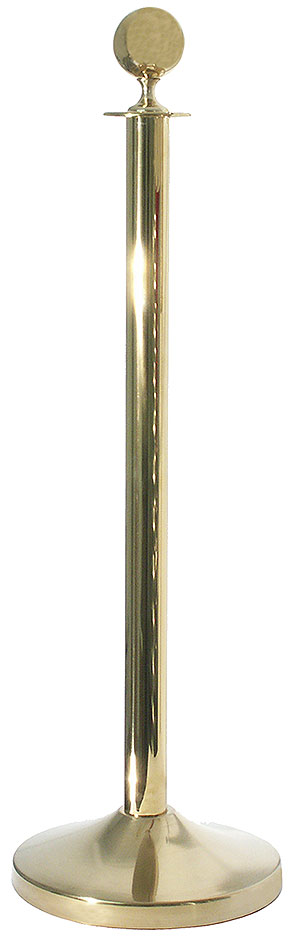 Absperrpfosten, gold Ø Säule 5,0 cm - Höhe 100,0 cm