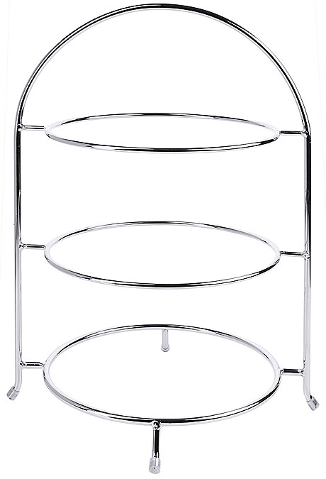 Telleretagere - Ø 36,0 cm - vershromt - Höhe 47,0 cm Telleretagere - Ø 36,0 cm - vershromt - Höhe 47,0 cm