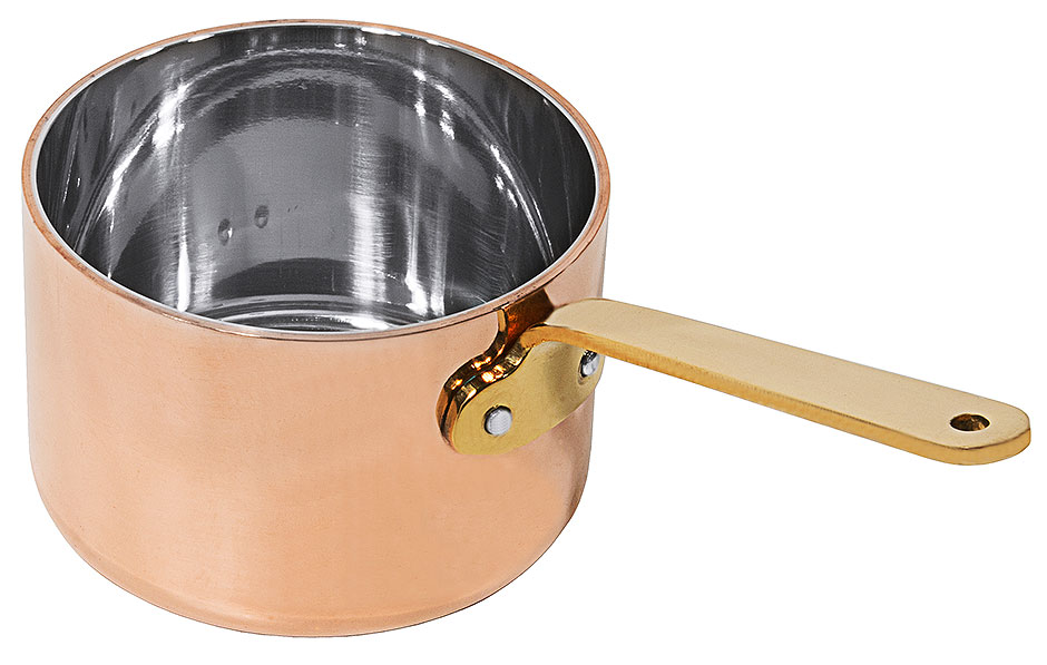 Kupfer Mini Kasserolle tief Ø innen 8,5 cm - Volumen 0,33 Liter
