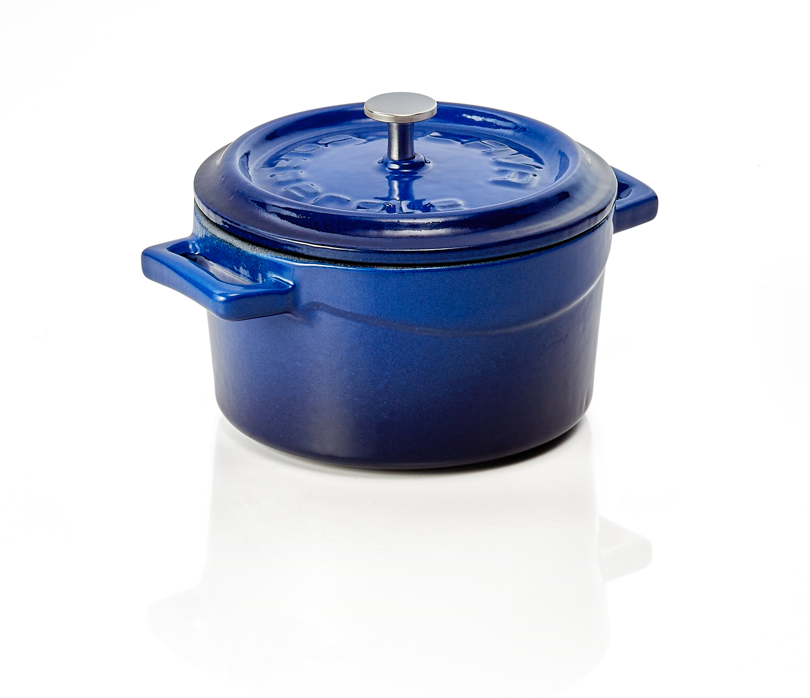 Cocotte LAVA® - Ø 11 cm, in blau, Gusseisen emailliert