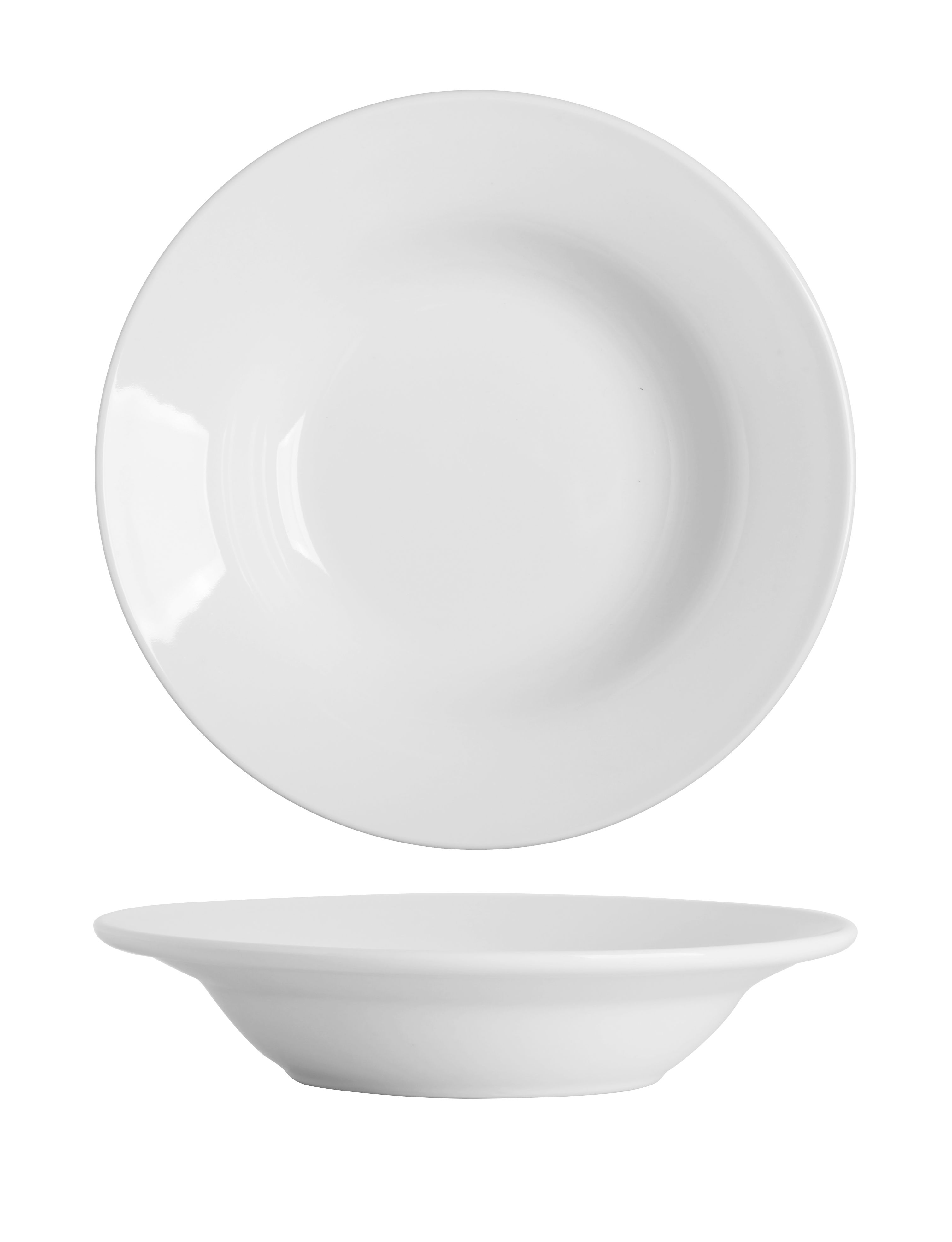 Teller tief mit Fahne Ø 220 mm - Serie Classic in weiß Teller tief mit Fahne Ø 220 mm - Serie Classic in weiß