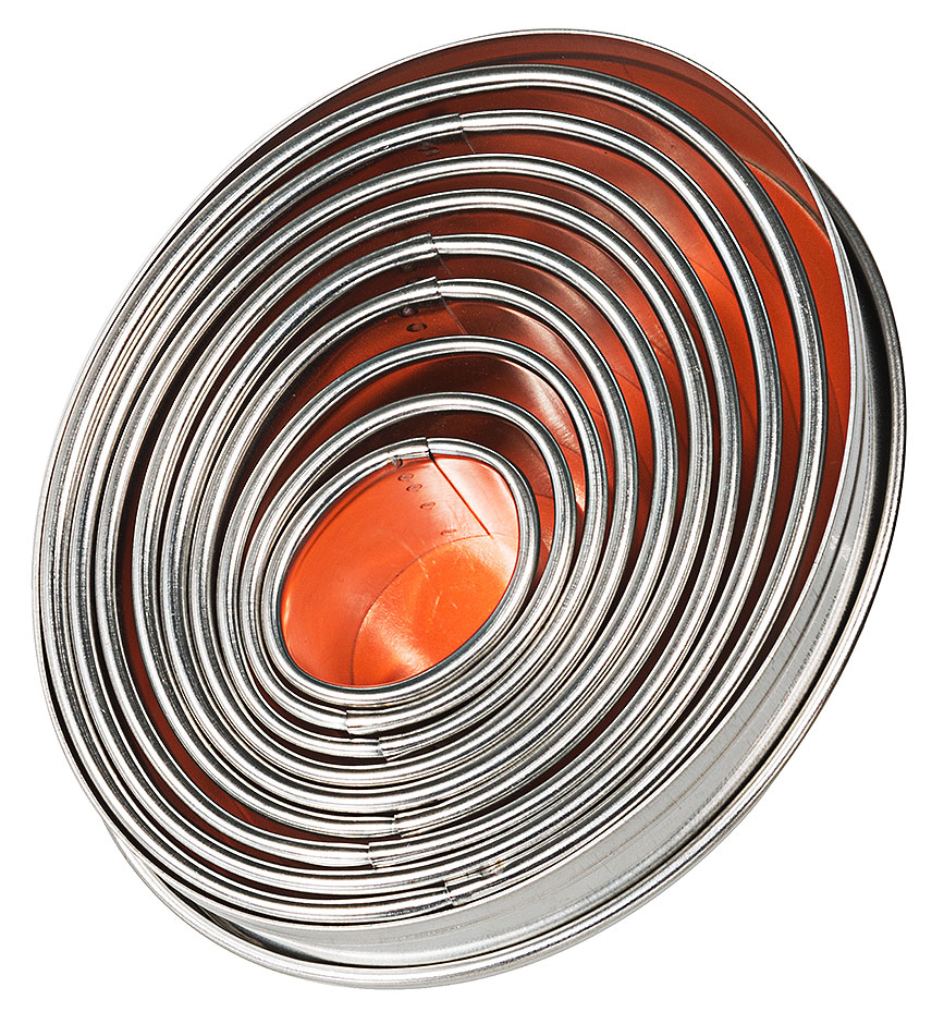 Ausstechform Oval - glatt - Set mit 9 Stück
