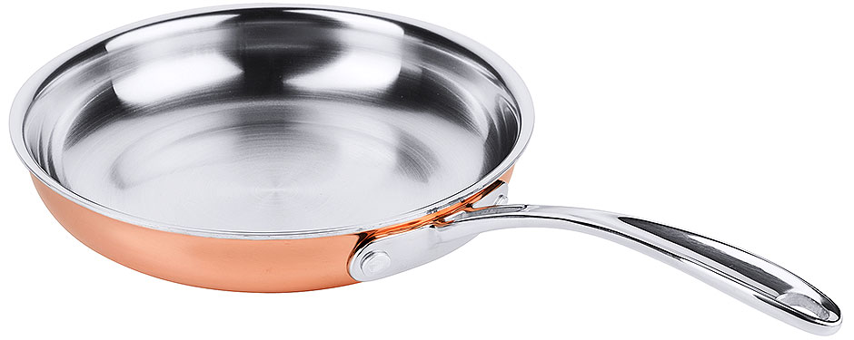 Kupfer Flambierpfanne Ø innen 20 cm - Höhe 4,0 cm