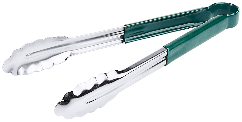 Zange Länge 30 cm in Edelstahl - HACCP grün Zange Länge 30 cm in Edelstahl - HACCP grün