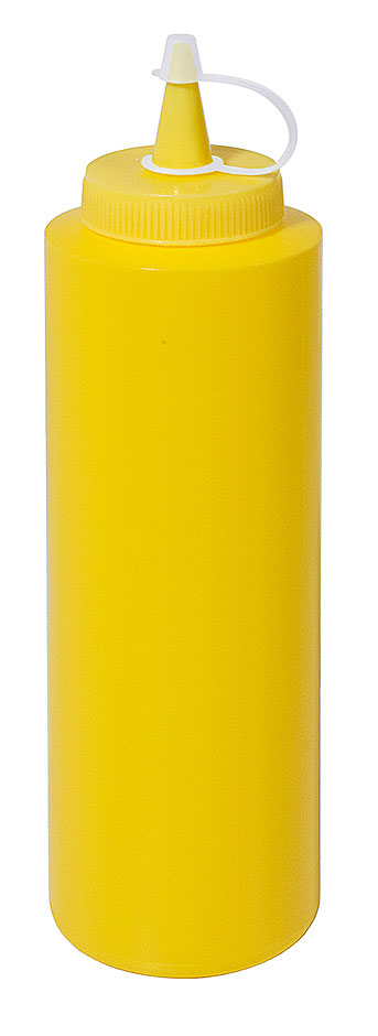 Quetschflasche 0,35 Ltr, - Ø 5,5 cm - Gelb Quetschflasche 0,35 Ltr, - Ø 5,5 cm - Gelb
