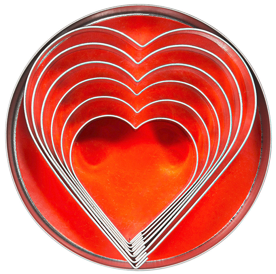 Ausstechform Herz - Set mit 6 Stück Ausstechform Herz - Set mit 6 Stück