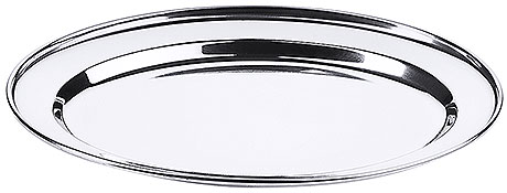 Bratenplatte oval - flach - 30,0 x 22,0 cm - Höhe 1,8 cm