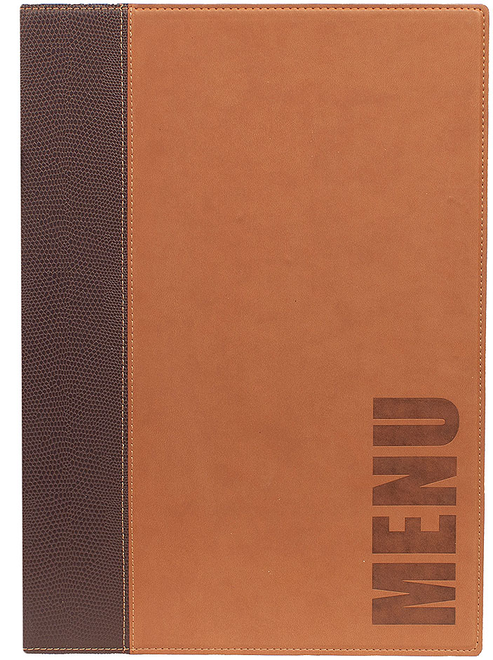 Speisekartenmappe - DIN A4 - braun