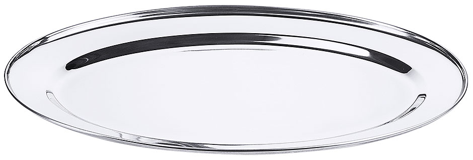 Bratenplatte oval - flach - 45,0 x 29,0 cm - Höhe 2,0 cm