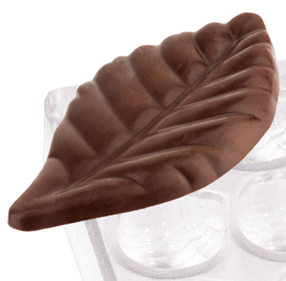 Pralinenform Blatt 57,0 x 34,0 x 5,0 mm - Formen 14