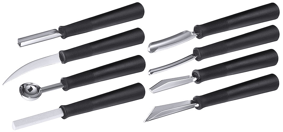 Schnitzmesser-Set, 8-teilig - Länge 14,0 cm - Serie ORION