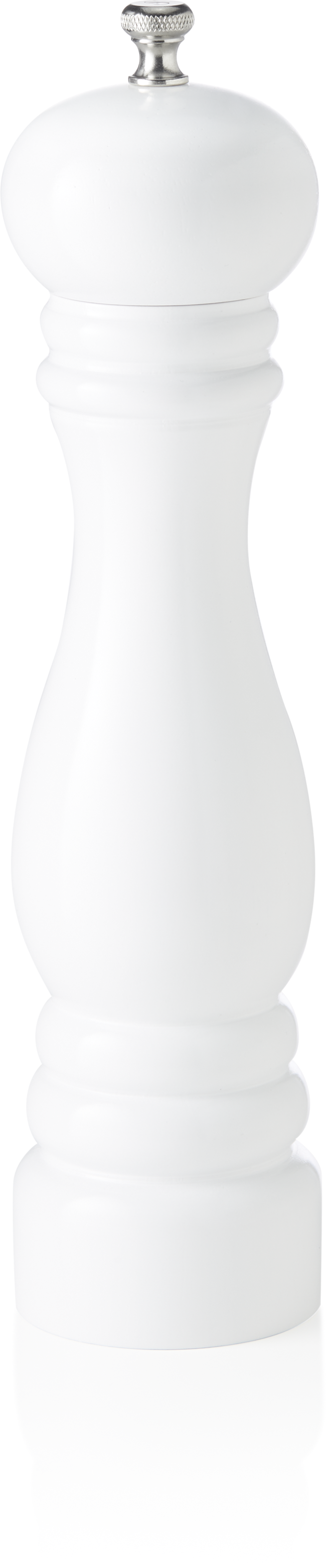 Salzmühle mit Keramikmahlwerk, 25 cm, weiß glänzend, Holz Salzmühle mit Keramikmahlwerk, 25 cm, weiß glänzend, Holz