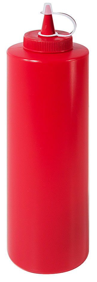 Quetschflasche 0,70 Ltr, - Ø 6,5 cm - Rot
