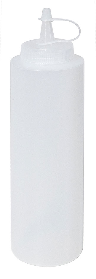 Quetschflasche 0,35 Ltr, - Ø 5,5 cm - Naturalweiß