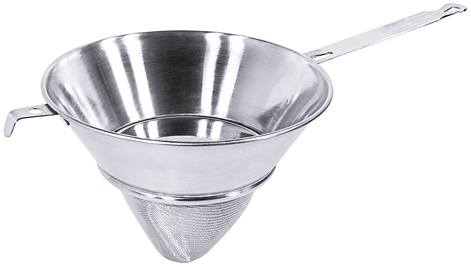 Gazesieb mit Flachgriff Ø 19,5 cm - Höhe 14,5 cm - Volumen 1,4 Liter Gazesieb mit Flachgriff Ø 19,5 cm - Höhe 14,5 cm - Volumen 1,4 Liter