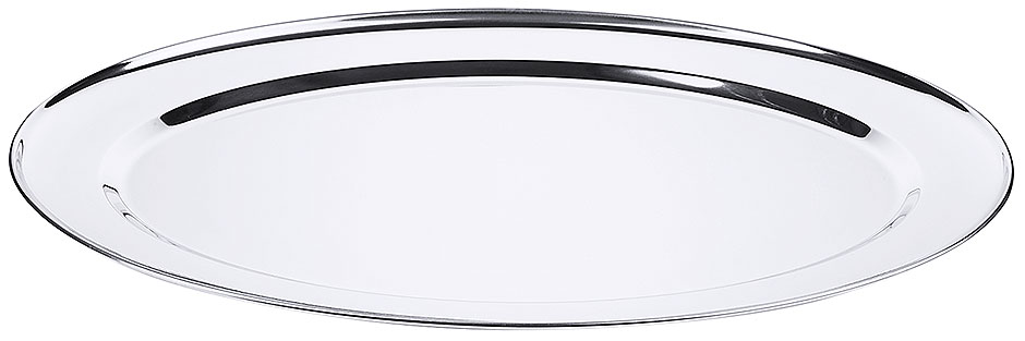 Bratenplatte oval - flach - 60,5 x 42,0 cm - Höhe 3,0 cm