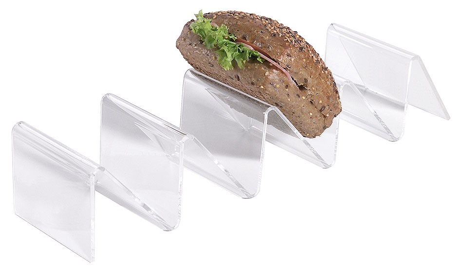 Snackablage - Snackwelle aus Acryl mit 4 Fächern - Länge 36,0 cm Snackablage - Snackwelle aus Acryl mit 4 Fächern - Länge 36,0 cm